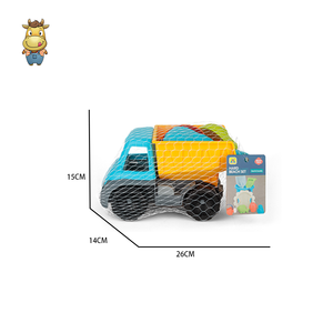 Ensemble de 5 camions de plage pour enfants avec benne basculante, arrosoir, râteau, pelle et moules - Product Image 3