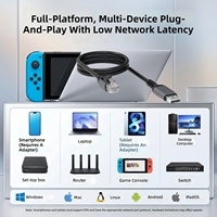 Adaptador USB a Gigabit Ethernet RJ45, Convertidor de Red para Laptop, PC de Escritorio, Router, Switch, Enchufe de Pared, Conexión de Cable LAN