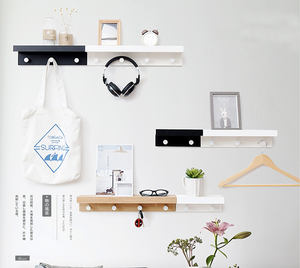 Etagère <span class=keywords><strong>murale</strong></span> en acier inoxydable, <span class=keywords><strong>porte</strong></span>-<span class=keywords><strong>manteau</strong></span> pour l'entrée, la chambre à coucher, la cuisine et la salle de bain - Product Image 6