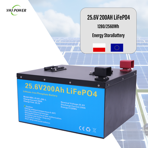 แบตเตอรี่ลิเธียมฟอสเฟต 25.6V 200Ah สำหรับพลังงานแสงอาทิตย์ แบบ Deep Cycle พร้อมระบบในตัว สำหรับโรงงานขนาดเล็ก ราคาประหยัด สต็อก EU - Product Image 2