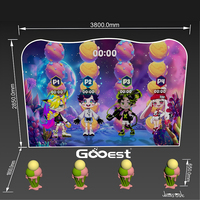 Gooest Happy Beat Projecteur Interactif Éducatif pour Enfants, Équipement de Jeu Doux pour Aire de Jeux Intérieure, Utilisation à Domicile et à l'Aéroport, Parc de Trampoline