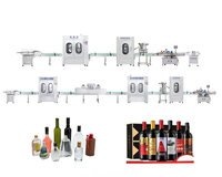 Machine automatique de remplissage, de bouchage et d'étiquetage de boissons pour bouteilles et bocaux en verre - Haute précision, contrôlée par PLC, volume réglable