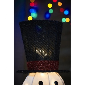 Silueta <span class=keywords><strong>de</strong></span> <span class=keywords><strong>muñeco</strong></span> <span class=keywords><strong>de</strong></span> <span class=keywords><strong>nieve</strong></span>, 40 luces LED blancas cálidas - Product Image 2