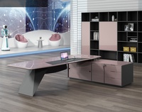 Escritorio Ejecutivo Grande de Madera para Mesa de Trabajo Individual, Muebles de Oficina para Empresas Comerciales