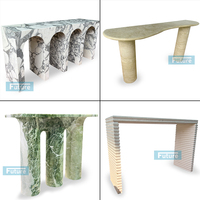 Le client conçoit une table à manger rectangulaire en pierre naturelle marbre argent travertin