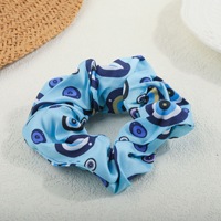 Scrunchies de haute qualité à l'effigie de l'œil maléfique pour femmes, cadeau, accessoires pour cheveux à l'effigie de l'œil maléfique, scrunchies porte-bonheur à l'effigie des yeux de démon