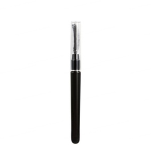 Brosse à cils en silicone noir réutilisable, applicateur de mascara, peigne à sourcils avec couvercle, outil de maquillage beauté - Product Image 1