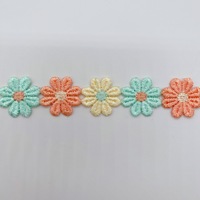 Patchs appliques de fleurs en dentelle brodée en coton durable Style thermocollant pour la couture de vêtements mariages soutiens-gorge vêtements en maille