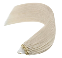 Extensions de cheveux naturels Micro Links, cheveux russes blonds, résistantes à la chaleur, pour coiffeurs et propriétaires de salons