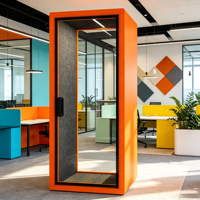 Cabines et pods de bureau insonorisés modernes - Cabines de travail acoustiques modulaires écologiques pour immeubles de bureaux avec installation rapide