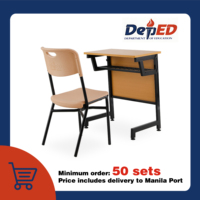 Vente en gros de la table des étudiants du collège bureau de l'école secondaire des Philippines ensemble de bureau et de chaises en bois pour étudiants à bas prix
