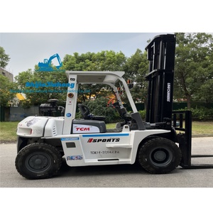 Chariot élévateur à contrepoids diesel d'origine japonaise TCM d'occasion 7 tonnes pour la manutention et le transport de matériaux dans les restaurants - Prix raisonnable - Product Image 1