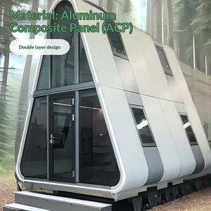 Casa Triangular de Aluminio para Exteriores, Estructura de Acero para Zonas Turísticas, Casa de Vacaciones, Anticorrosión y Antimoho - Product Image 1