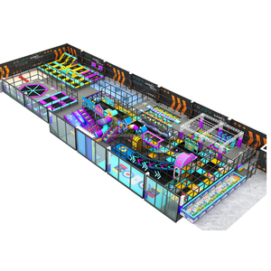 Parque intérieur pour enfants personnalisé, aire de jeux intérieure douce pour enfants avec piscine à balles, toboggans, trampoline - Product Image 3