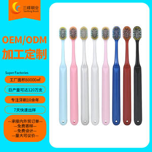 Cepillo de dientes personalizable de cabeza ancha con cerdas suaves de 15 mm y 52 orificios para una limpieza profunda para adultos, uso doméstico - Product Image 5