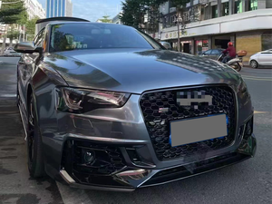 Kit Carrozzeria Anteriore per <span class=keywords><strong>Audi</strong></span> <span class=keywords><strong>A5</strong></span> B8 S5 2012-2016 Aggiornamento Stile RS5 2017-2019 <span class=keywords><strong>Paraurti</strong></span> Auto Nero Lucido con Gruppo <span class=keywords><strong>Paraurti</strong></span> Anteriore - Product Image 2