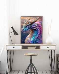 SONGWOOART Kit Pittura Diamante 5D Fai da Te <span class=keywords><strong>Re</strong></span> dei Draghi per Adulti, Decorazione Casa, Pittura Diamante Personalizzata - Product Image 2