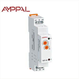 Relé de Tiempo Miniatura Sellado de Función Única para Riel DIN, 24-240V AC/DC, Voltaje de Operación Ultra Amplio, Potenciómetro de Protección - Product Image 1