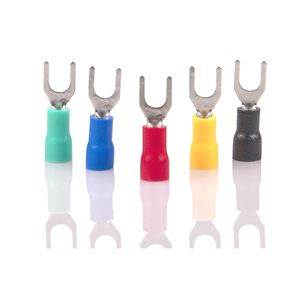 PVC cách điện ngã ba loại Báo Chí lạnh Cáp Lug SV pre-cách điện dây đồng kết nối cuối Spade điện uốn thiết bị đầu cuối - Product Image 3