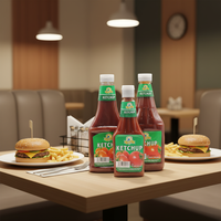 Base de sauce tomate BBQ épicée, vinaigrette tomate riche et acidulée pour grillades en plein air, fêtes BBQ et assaisonnement de viande – Vente en gros