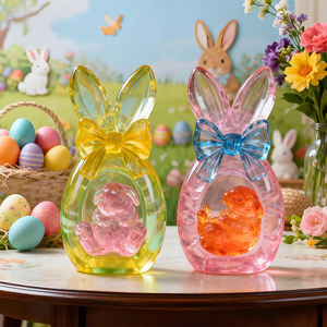 DM1291 3D lapin de pâques Silicone bougie moule mignon lapin aromathérapie gypse ciment béton résine moule <span class=keywords><strong>pour</strong></span> la décoration de bureau - Product Image 4