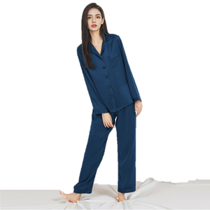 Pigiama da Donna 2025, Set Alla Moda a Maniche Lunghe, Classico Scollo a V, Morbido <span class=keywords><strong>100</strong></span>% Seta di Gelso, Lussuoso per Casa e Interni - Product Image 5