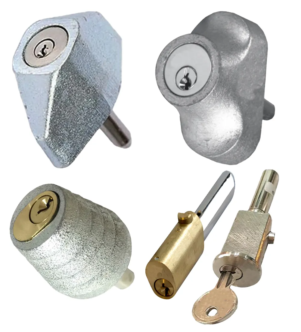 Tugas berat keamanan garasi Oval Roller Shutter pintu Pin peluru sisi kunci silinder Amazo Screwfix & Diamond Housing Unit