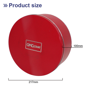 Factory Wholesale Custom Printed <strong>Tin</strong> Box Food Grade <strong>Round</strong> Metal <strong>Cake</strong> <strong>Tins</strong> with Lids for Candy and Sugar Storage - Product Image 2
