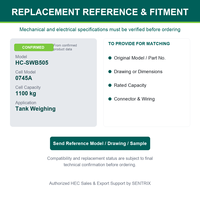Module de pesage multi-positions en acier allié HEC MT SWB505 utilisé pour la pesée des réservoirs