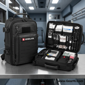 Sac de transport AED en nylon renforcé résistant à l'eau pour défibrillateur, équipement médical d'urgence pour traumatismes et chocs, pour premiers intervenants - Product Image 2