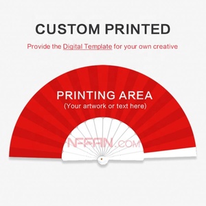 OEM Custom Design <b>Music</b> Style Folding Plastic Hand Fan Sublimation Advertising Promotional Gift - Product Image 4