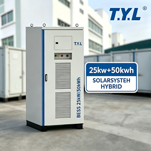 Système de stockage d'énergie commercial et industriel LiFePO4 de 25 kW 50 kWh BESS IP55 pour le lissage des pics de consommation et le décalage de la charge, système hybride solaire photovoltaïque - Product Image 1