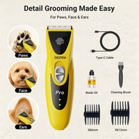 Tondeuse Électrique Sans Fil LILIPRO PT305 pour Chiens, Rechargeable, Faible Bruit, Kit de Toilettage pour Animaux de Compagnie