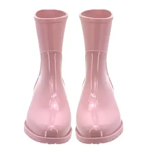 Botas de agua para mujer con estilo Zapatos de jardín Zapatos impermeables al aire libre