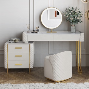 Tocador de madera de lujo de alta gama, mueble <span class=keywords><strong>con</strong></span> <span class=keywords><strong>espejo</strong></span>, conjunto de mesa - Product Image 4
