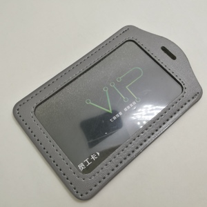 ที่ใส่บัตรประจำตัวแฟชั่นหนัง PU และคลิปหนีบป้าย - Product Image 1