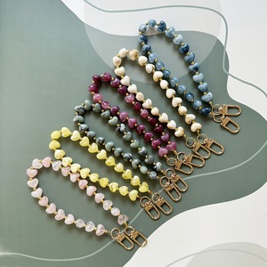 Chaîne de téléphone en <span class=keywords><strong>perles</strong></span> teintées, accessoires universels pour sac, porte-clés et pendentifs - Product Image 1