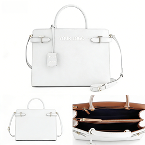 Nuovissima Borsa da Donna di Lusso Classica per Affari con Logo Personalizzato in Pelle PU con Manici e Cerniera Impermeabile alla Moda - Product Image 5