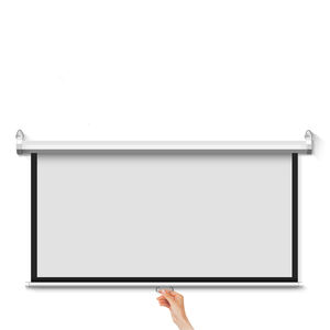 จอฉายภาพแบบดึงมือ คุณภาพสูง ขนาด 100'' 120'' 150'' 180'' สำหรับโฮมเธียเตอร์ ติดผนัง/เพดาน รูปแบบ 16:9 - Product Image 2