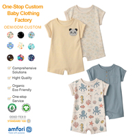 Combinaison bébé en coton biologique à manches courtes, combinaison de nuit personnalisée, vêtements pour bébé, vêtements de nuit écologiques en jersey pour nouveau-né
