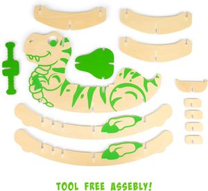 Género Neutral dinosaurio de madera caballo balancín interior/exterior niños balancín juguete para niños pequeños bebés de 1 a 3 años - Product Image 2