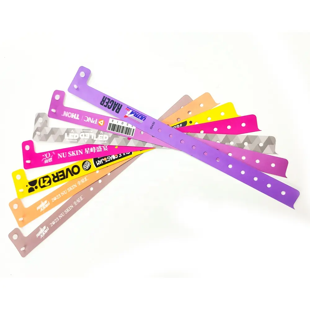 Bracelets d'impression colorés en plastique bracelet bracelet de fête personnalisé