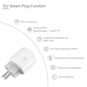Fábrica enchufe de la UE <span class=keywords><strong>VeSync</strong></span> Wifi con monitor de energía 16A 20Asupport Esp8286 Firmware Flash interruptores eléctricos personalizados enchufe - Product Image 2