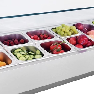 Tavolo Refrigerato per Preparazione <span class=keywords><strong>Pizza</strong></span> in Acciaio Inox Commerciale, Banco Frigorifero per Hotel, Vendita all'Ingrosso - Product Image 4