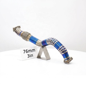 ท่อหน้า ING Titanium 76 มม. (3 ท่อ) สำหรับ Honda Civic Type-R FK8 FL5 น้ำหนักเบาพิเศษ ประสิทธิภาพสูง อะไหล่แต่งเพิ่มสมรรถนะ ขายส่ง - Product Image 1