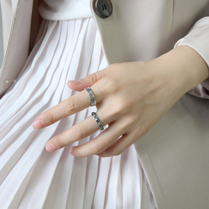 Vintage Thai <strong>Silver</strong> Roman Numeral Week Adjustable Open <strong>Ring</strong> for <strong>Men</strong> and Women Week Days Roman Numerals <strong>Silver</strong> <strong>Ring</strong> - Product Image 5