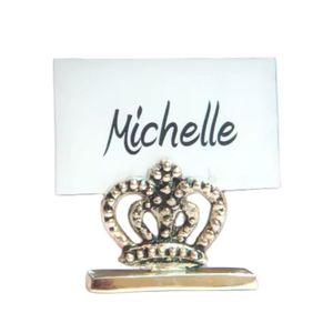 Porte-cartes de mariage moderne en alliage avec couronne en relief par Artesign - Product Image 2