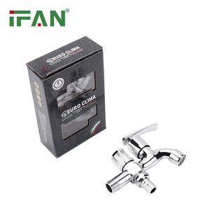 IFAN Affordable Bathroom Faucets 1/2'' Silver Color Bibcock <strong>Tap</strong> All Type Double <strong>Head</strong> Mop Zinc Alloy <strong>Taps</strong> and Faucets - Product Image 2