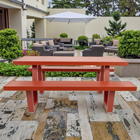 Ensemble de table et de chaises en aluminium moderne et durable pour les parcs, les jardins, les balcons, les cours - Fabriqué en Chine