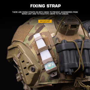 WOSPORT 멀티 컬러 나일론 빠른 헬멧 커버 후크 앤 루프 패스너 패브릭 헬멧 커버 - Product Image 5